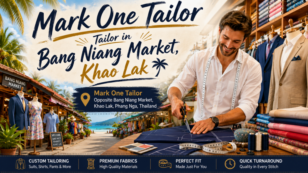 Tailor in Bang Niang Market, Khao Lak Tailor in Bang Niang Market, Khao Lak