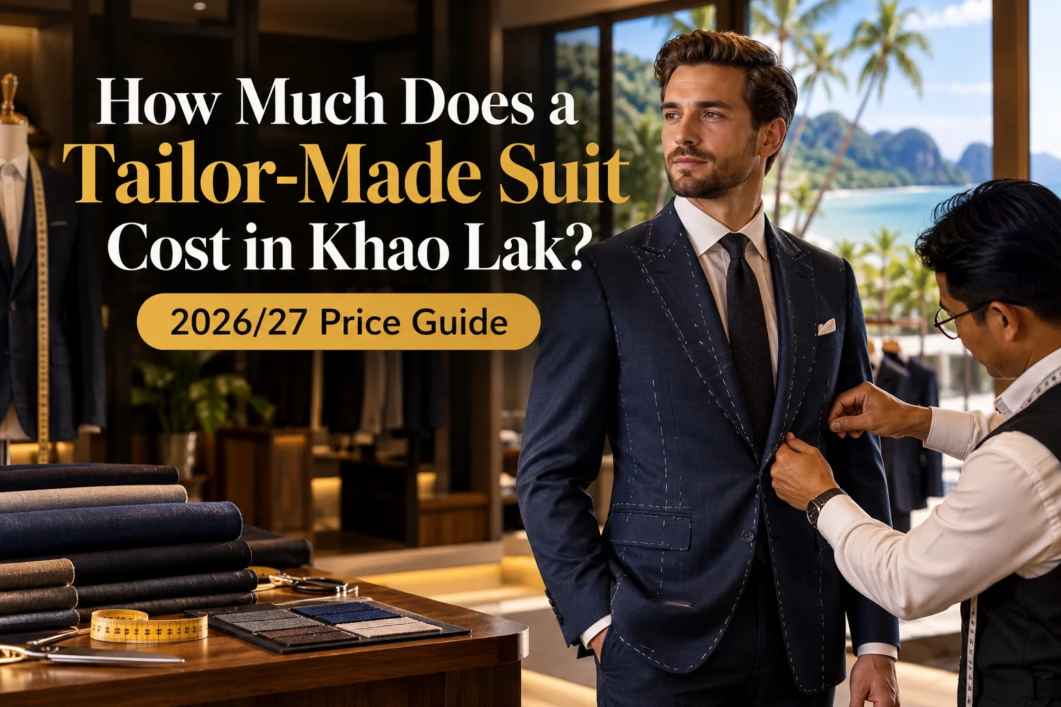How Much Does a Tailor-Made Suit Cost in Khao Lak? 2026/27 Price Guide How Much Does a Tailor-Made Suit Cost in Khao Lak? 2026/27 Price Guide